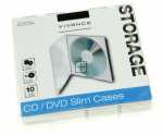 Vivanco Cd-organiser - Cd Slim 10c Cd Slim Case For Eine Cd, 10er Pack, Transparent