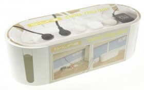 Vivanco Cable Cover - D-ctu-l-w D-line Kabel Aufbewahrungsbox Gross, Weiss