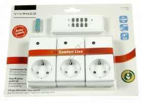 Vivanco Rc Radio Power Outlet - Fss 31000wal 3 Remote Control Radio Power Outlet 1.000w